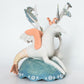 Watcher Falcu Enjoys A Rest - Porcelain sculpture