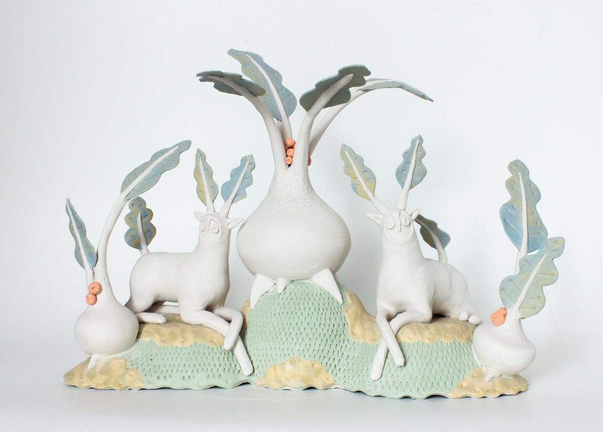 Watchers Rugo and Rago - Porcelain sculpture