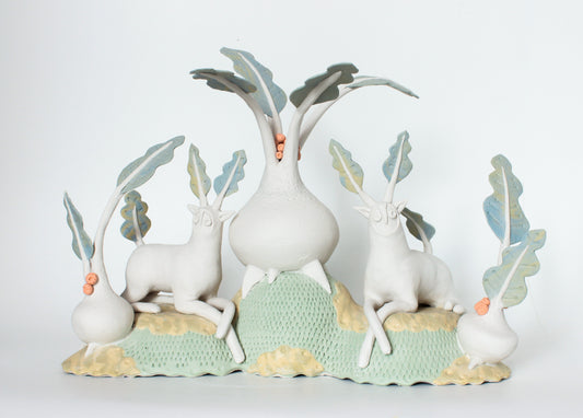 Watchers Rugo and Rago - Porcelain sculpture
