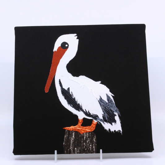 Pelican - Fabric Collage