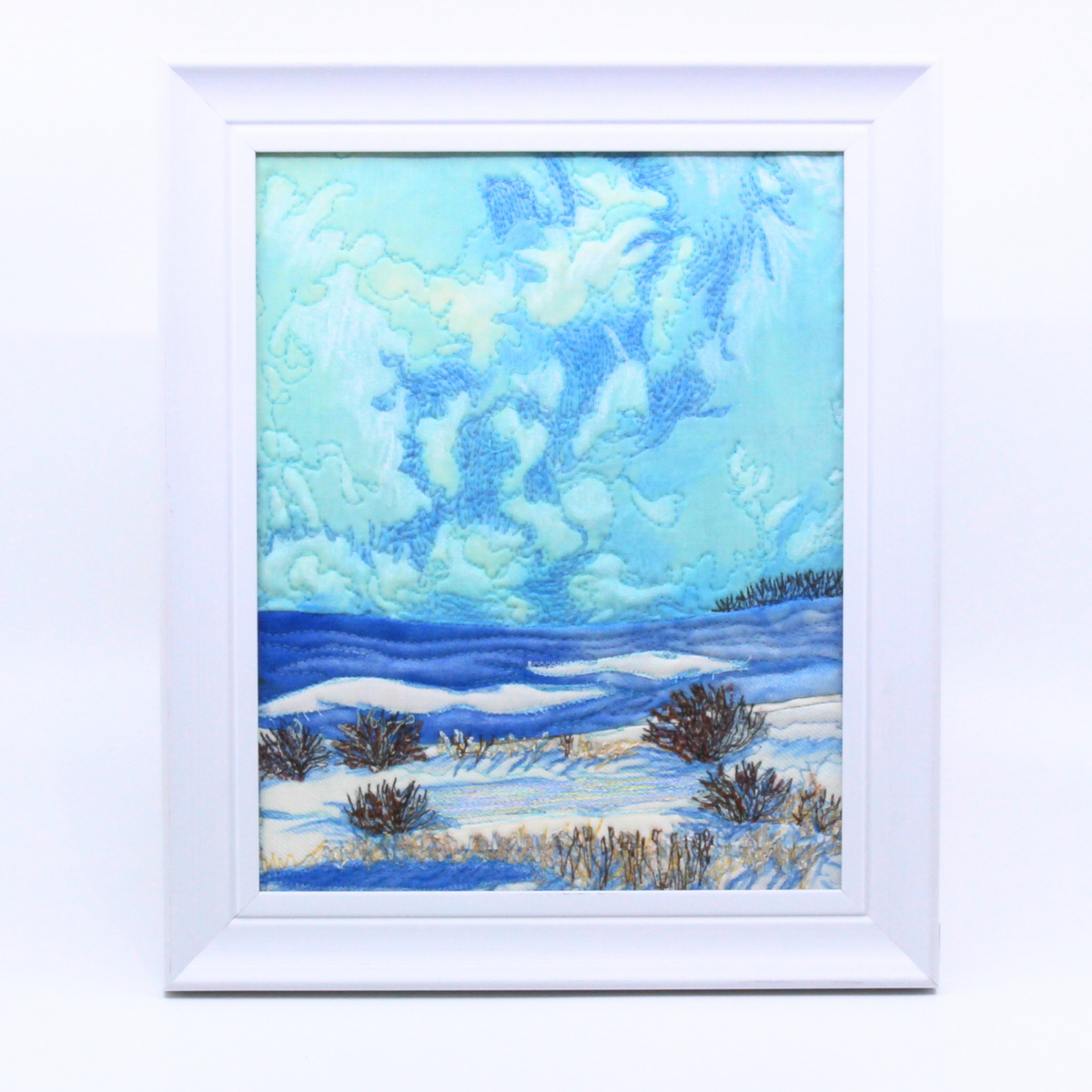 Winter Slough - Framed Thread Painting