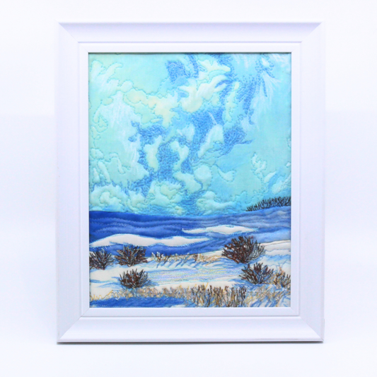 Winter Slough - Framed Thread Painting