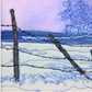Winter Posts VII- Framed Thread Painting