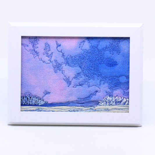 Winter Sky I - Framed Thread Painting