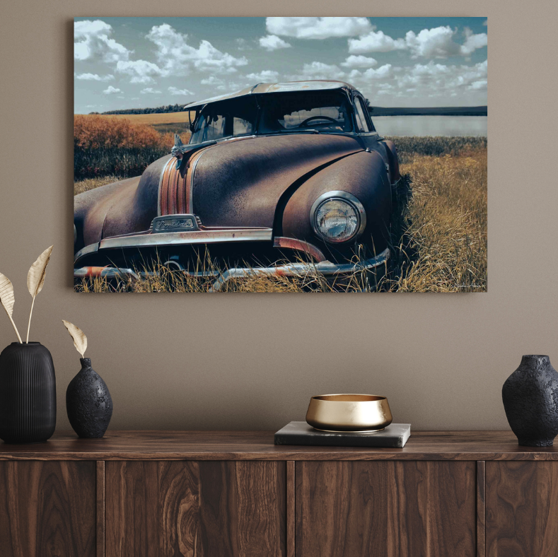 Old Pontiac - Metal photo print