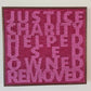 Descending From Justice - Knitted wall hanging