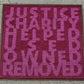 Descending From Justice - Knitted wall hanging