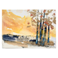 Blue Aspen - Encaustic panel