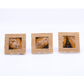 3 Mini Burlap Frames