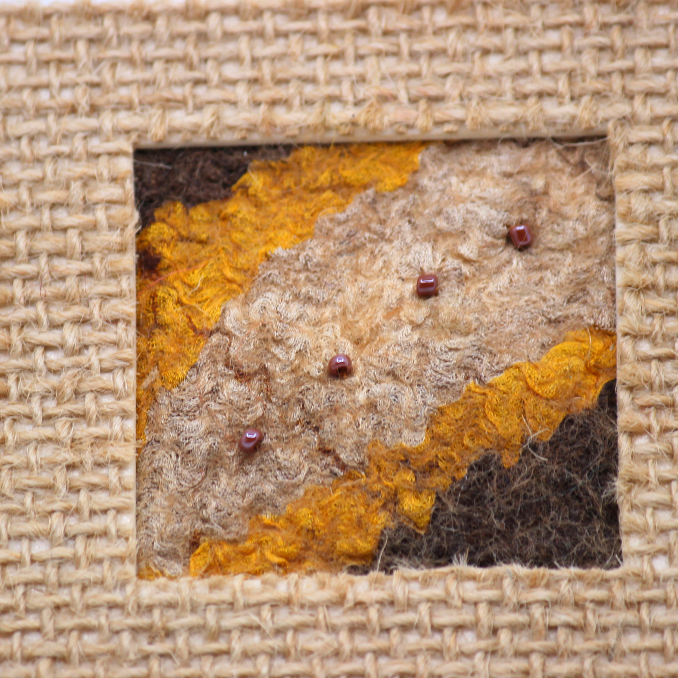 3 Mini Burlap Frames