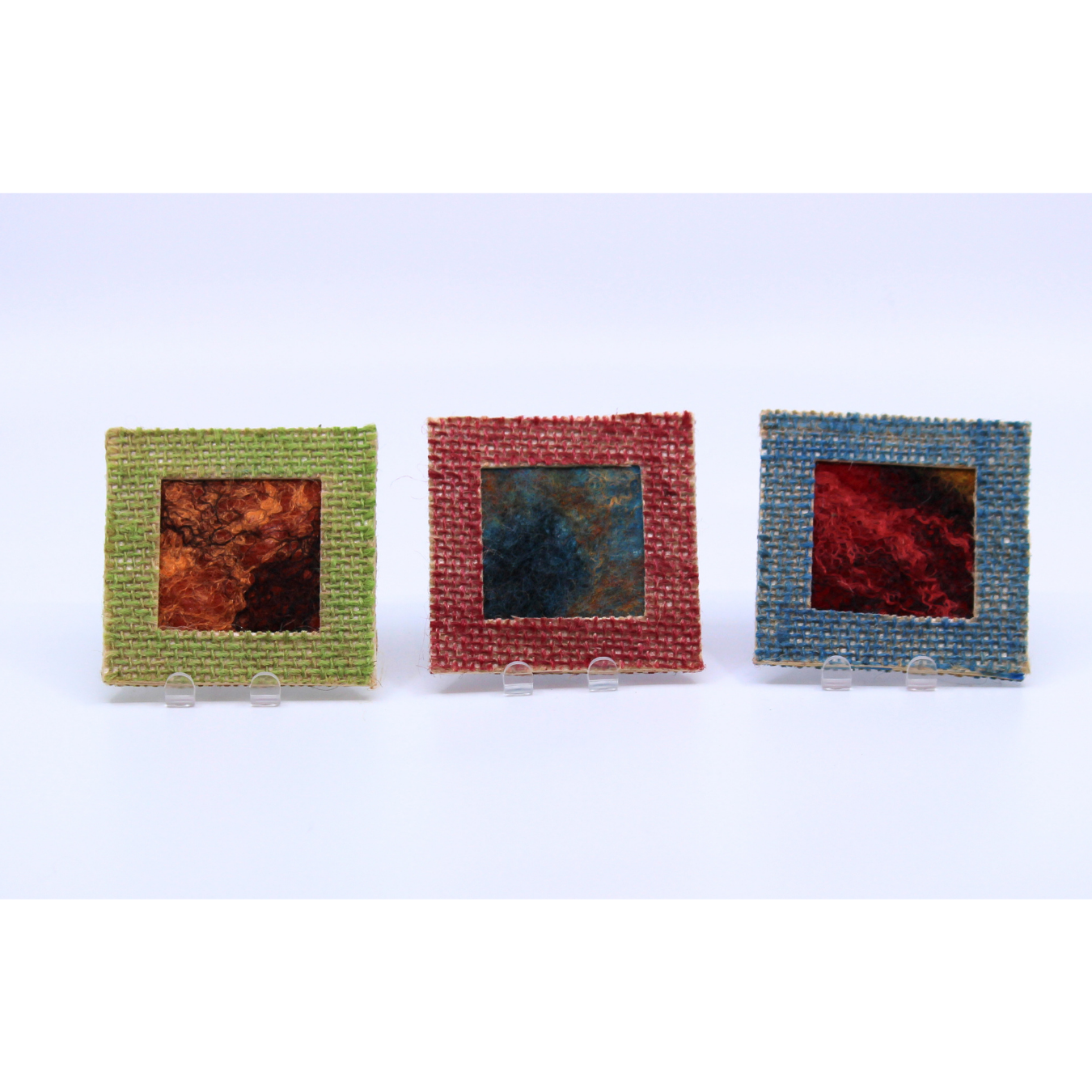 3 Mini Burlap Frames