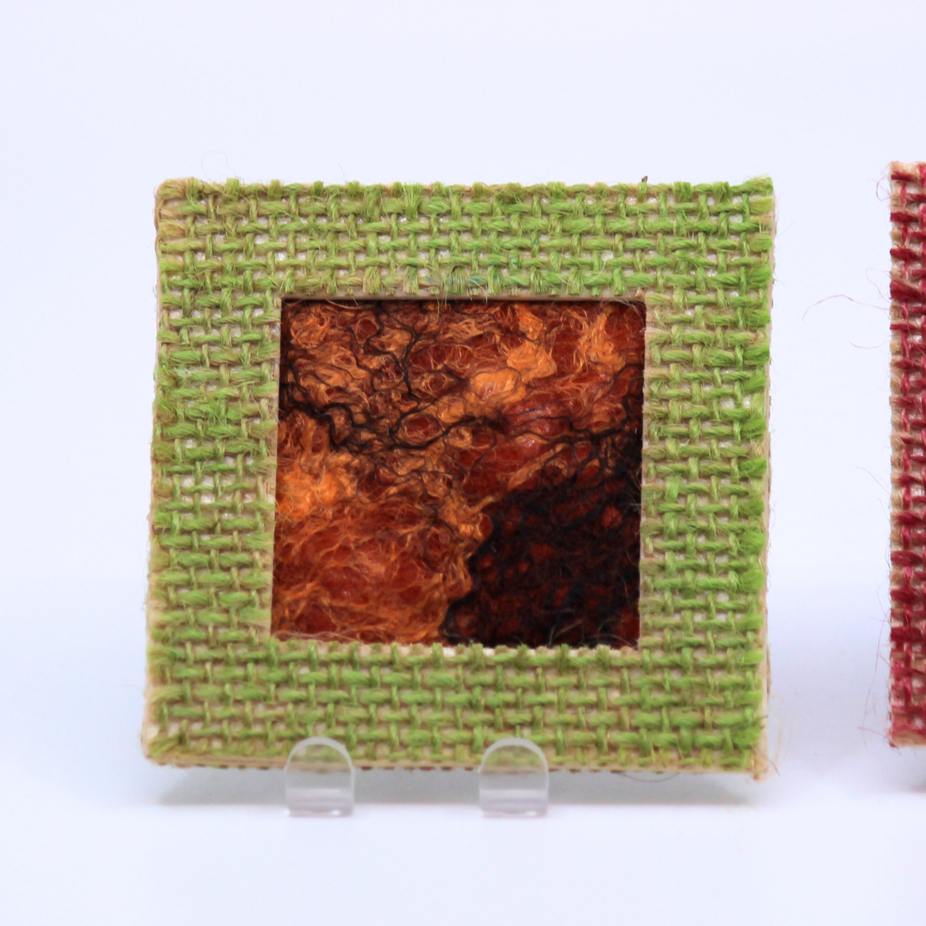 3 Mini Burlap Frames