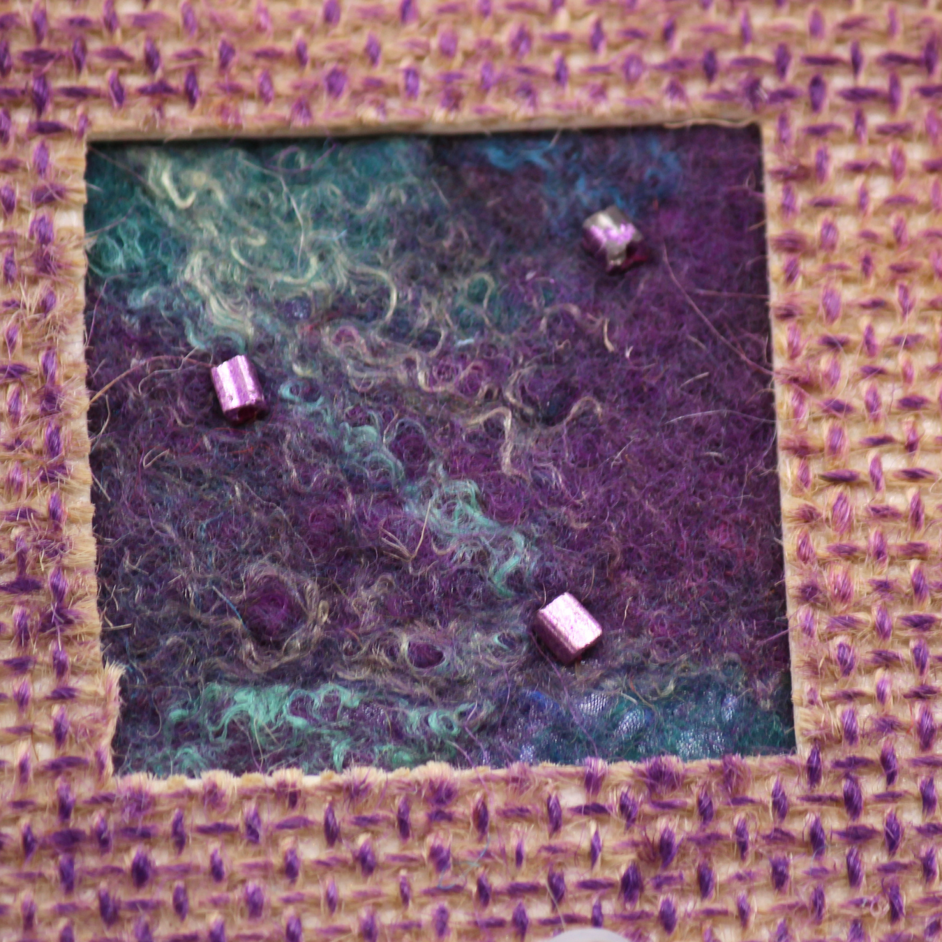 3 Mini Burlap Frames