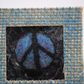 Peace Sign Mini Burlap Frame