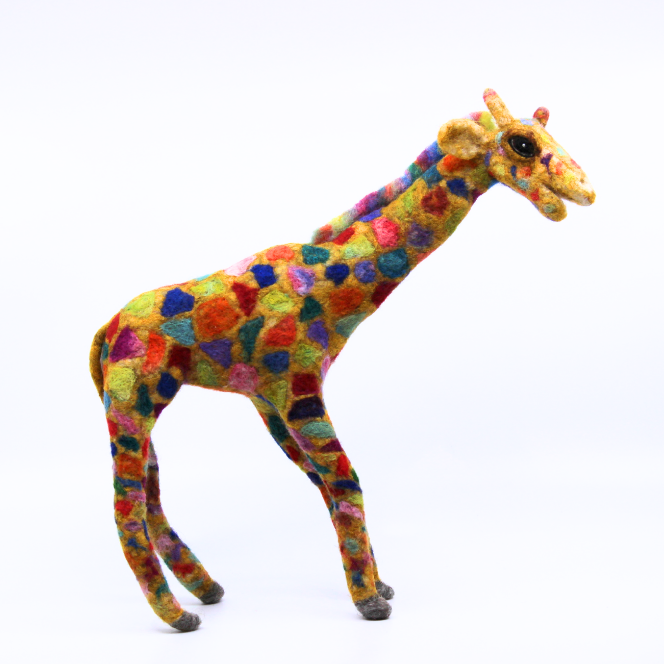 Girafo Coloro - Felted statuette