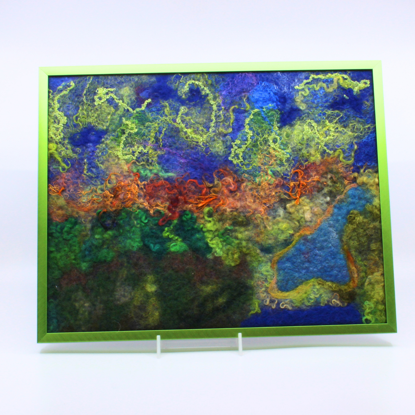 Northern Lights - Framed felting