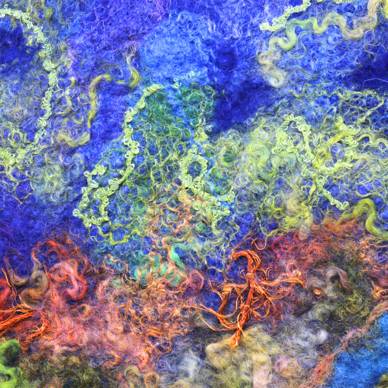 Northern Lights - Framed felting