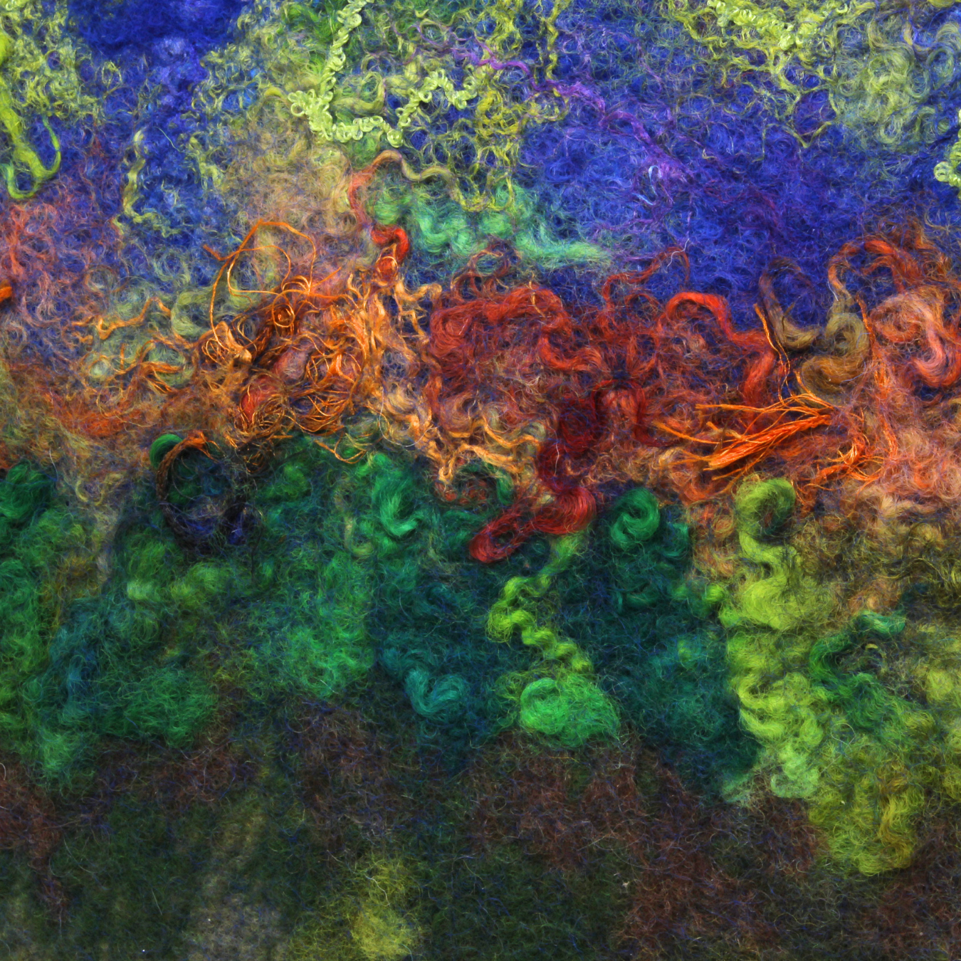 Northern Lights - Framed felting