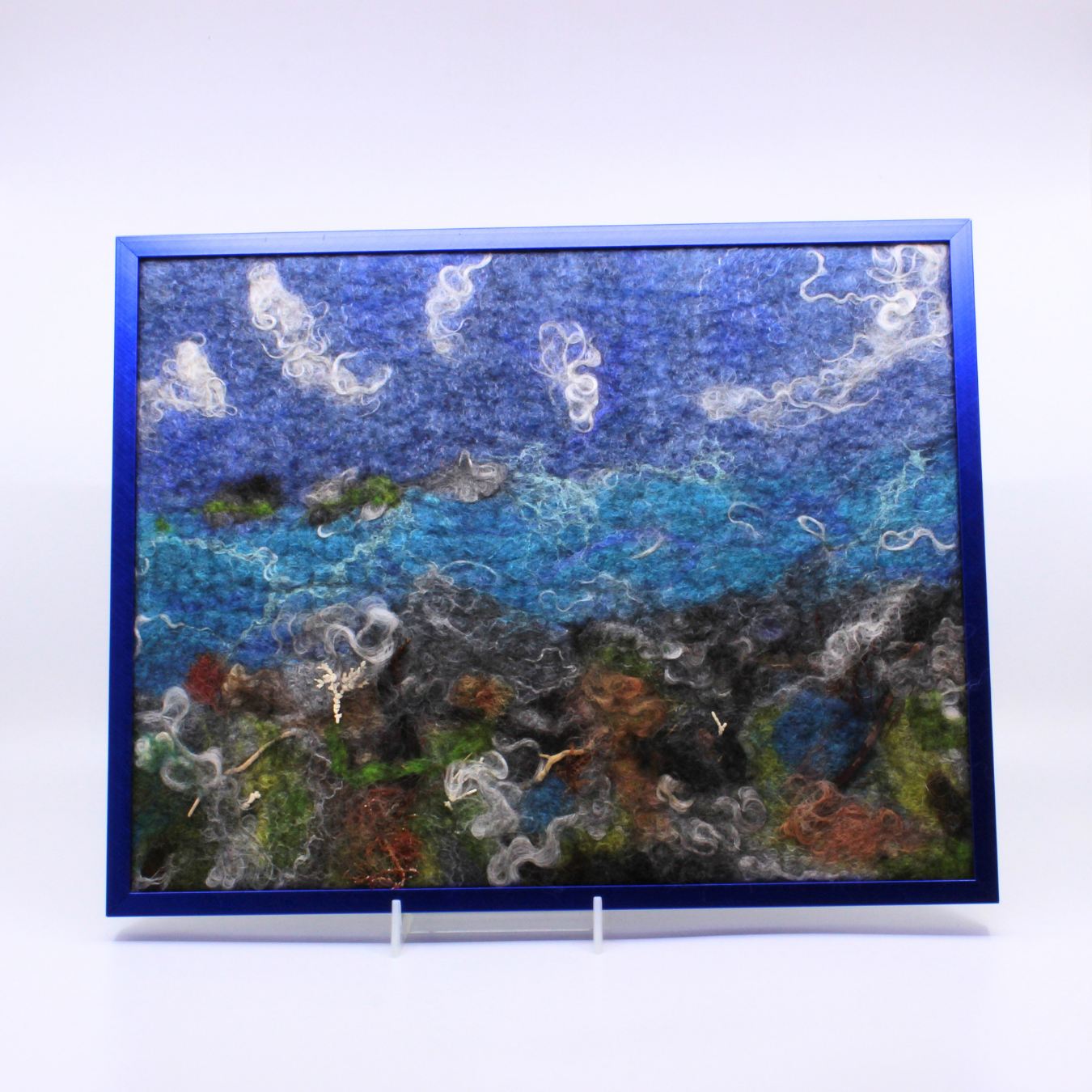 Northern Beach - Framed felting
