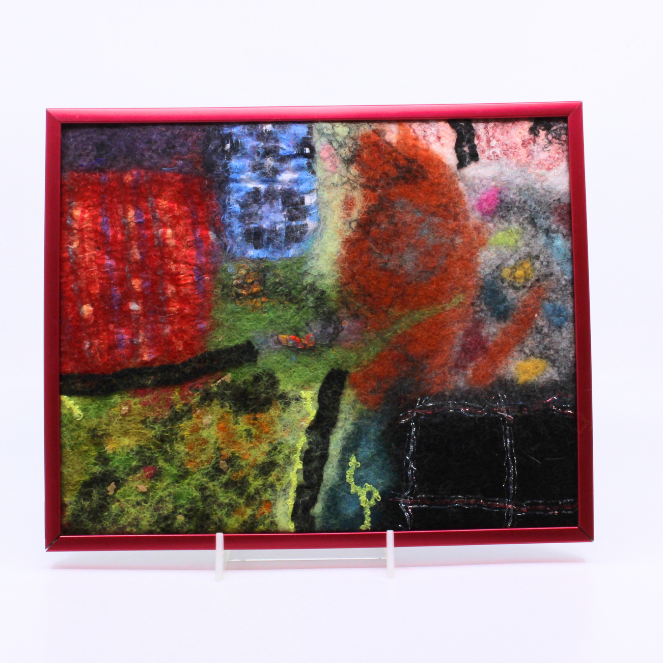 Small Abstract Piece - Framed felting