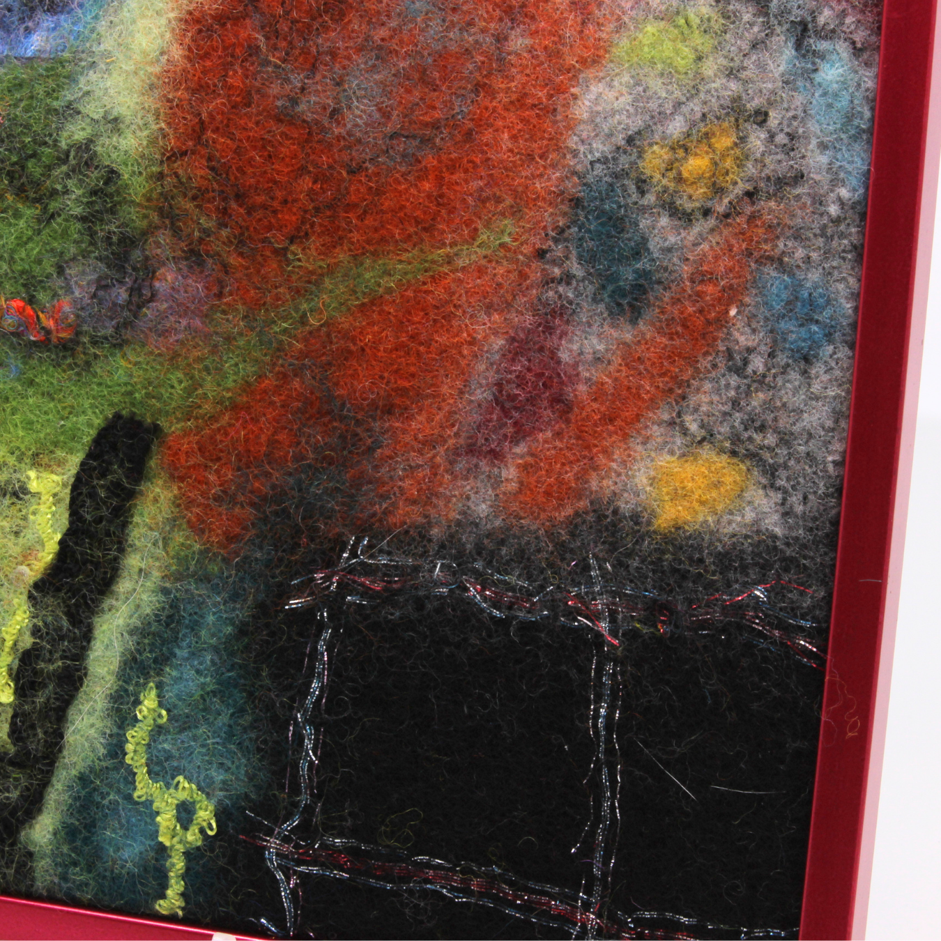 Small Abstract Piece - Framed felting
