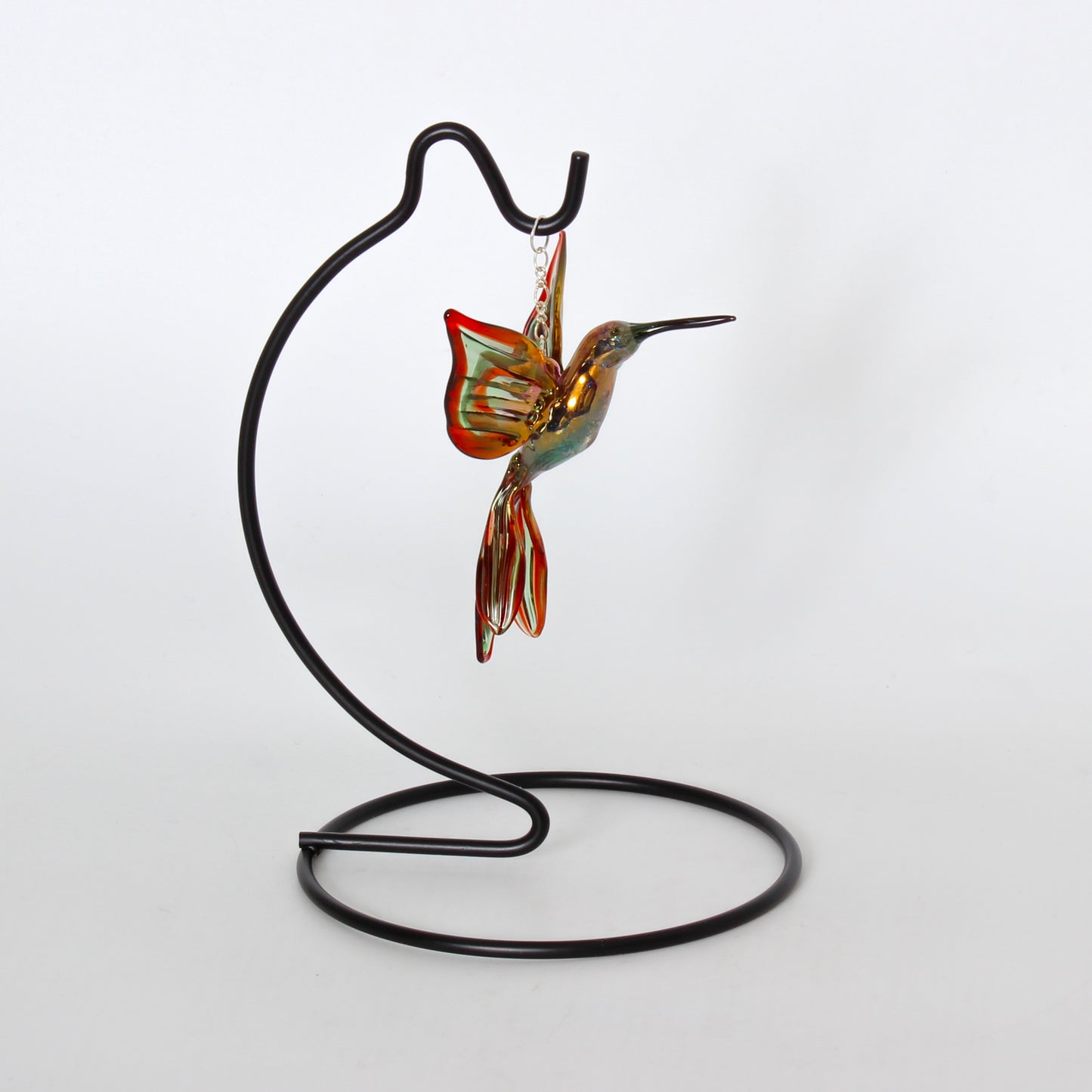 Red Hummingbird - Glass Sculpture