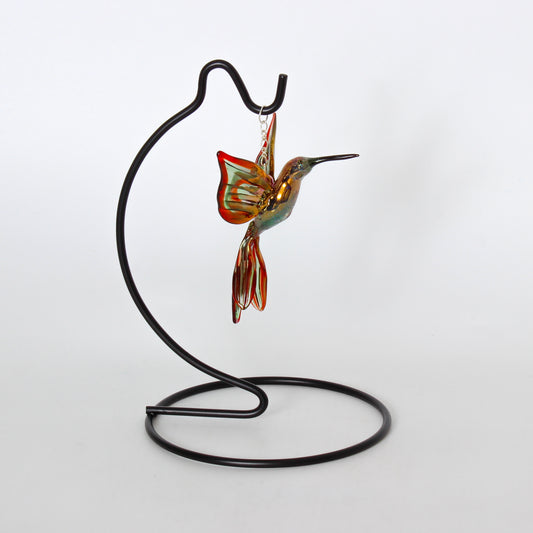Red Hummingbird - Glass Sculpture