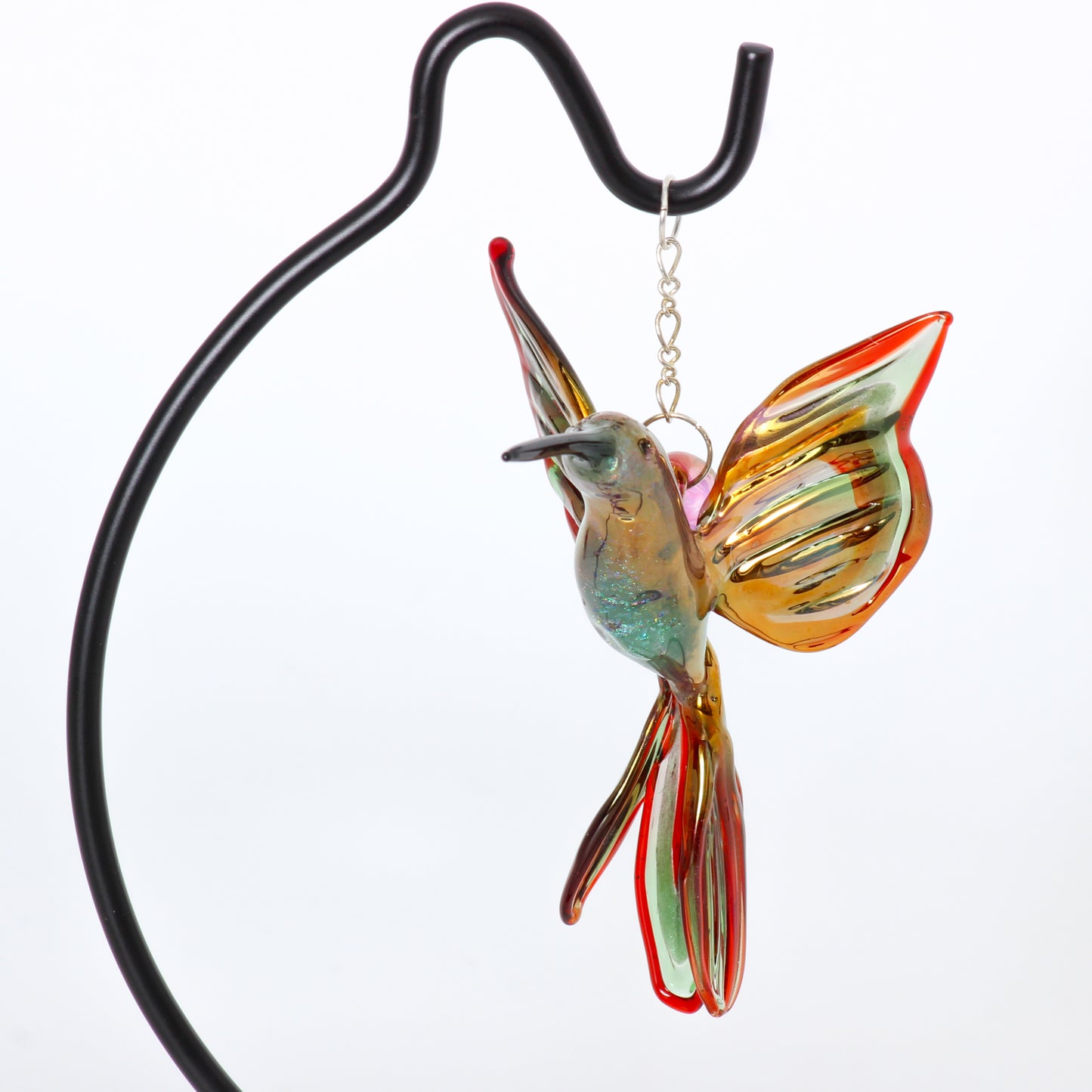 Red Hummingbird - Glass Sculpture