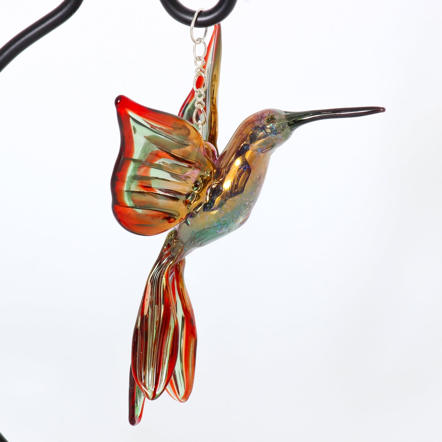Red Hummingbird - Glass Sculpture