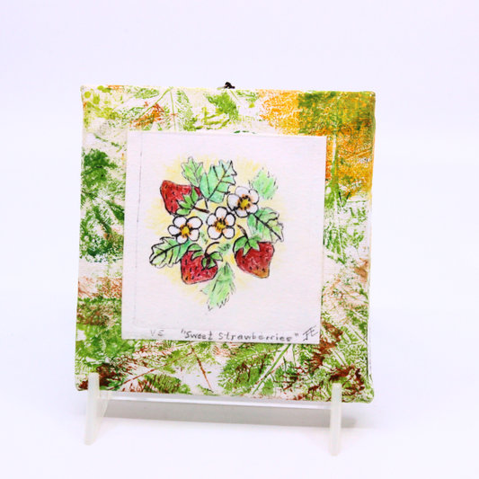 Sweet Strawberries - Drypoint Print