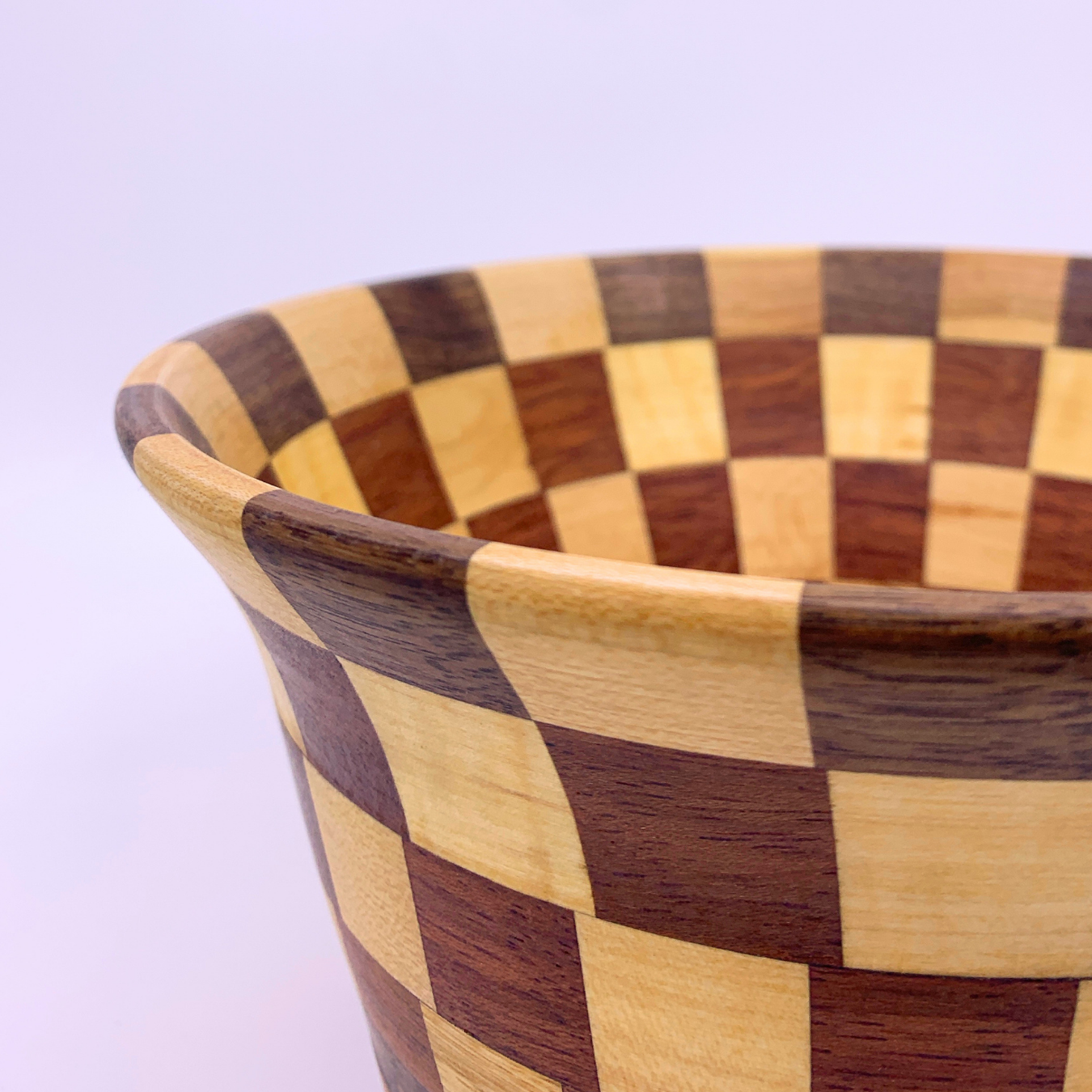 checker board patterned bowl