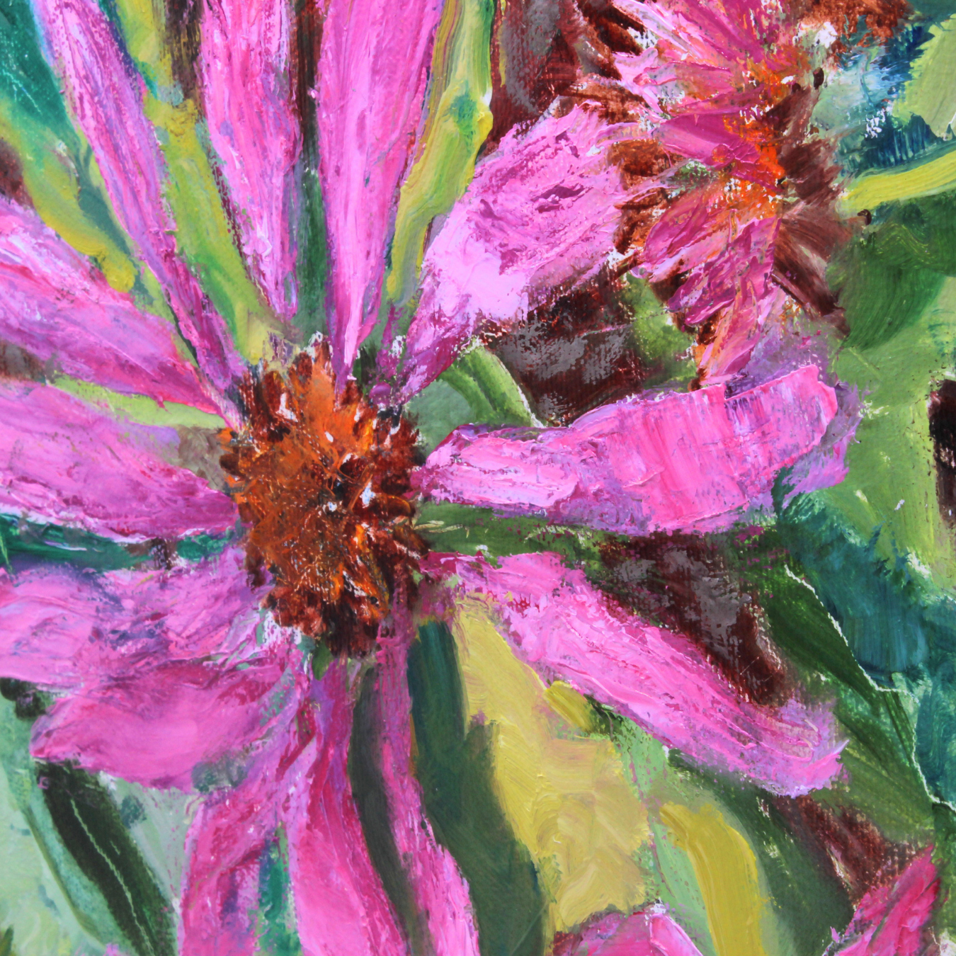 Echinacea 2 - Oil painting