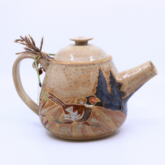 Dashing Pheasants Teapot