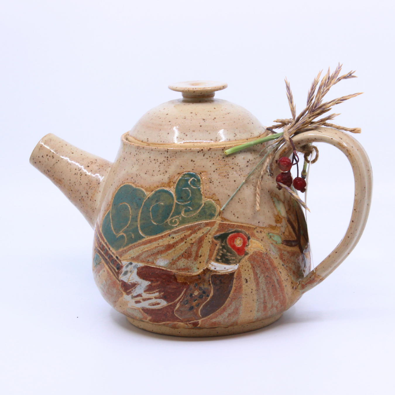 Dashing Pheasants Teapot