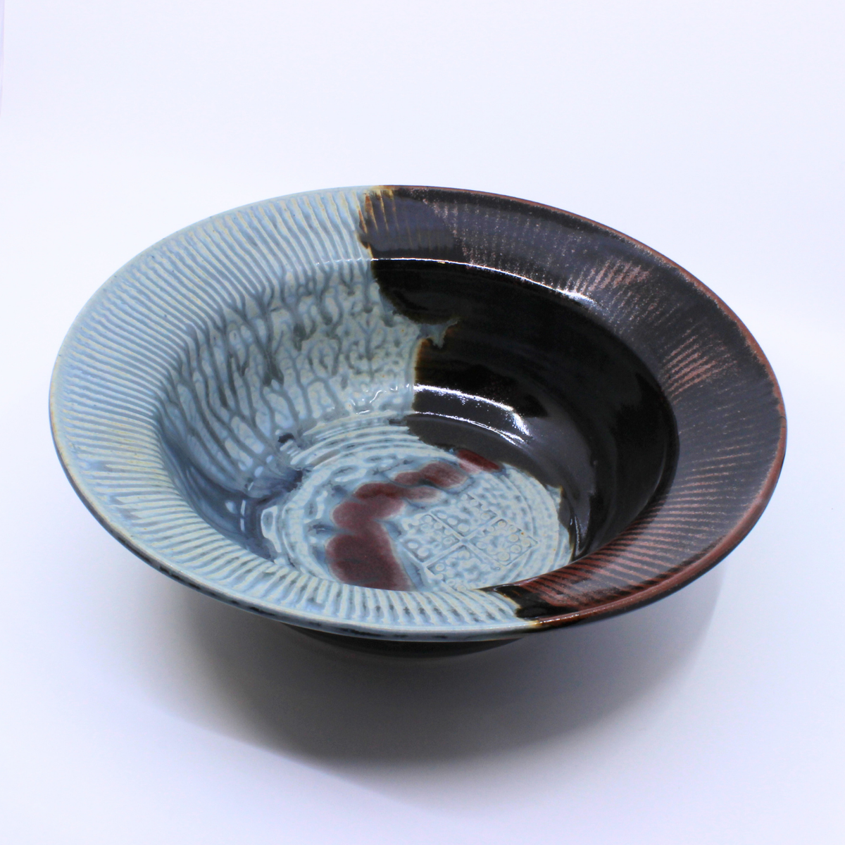 Large Blue Ash Bowl