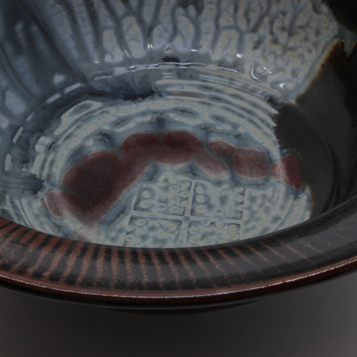 Large Blue Ash Bowl