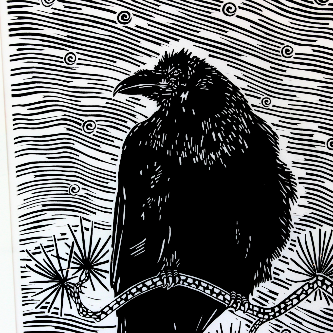 Harbinger - Woodcut print