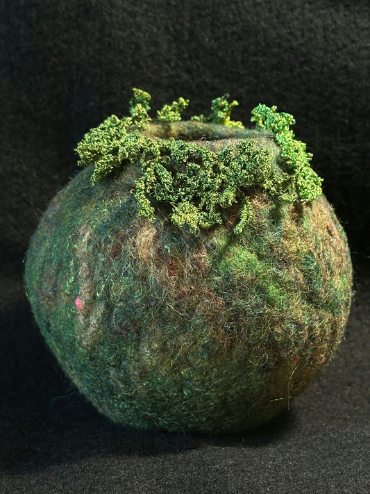 Moss Pot - Felted Pot