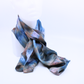 Blues and Taupe Silk Twill Scarf
