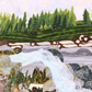 Nistowiak Falls - Thread painting
