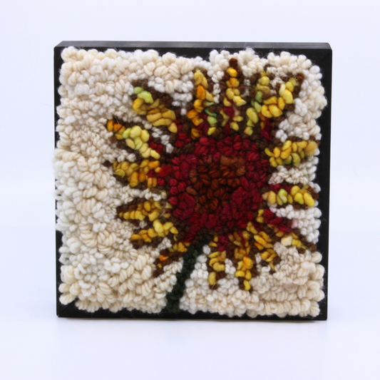 Flower - Framed Rug Hooking