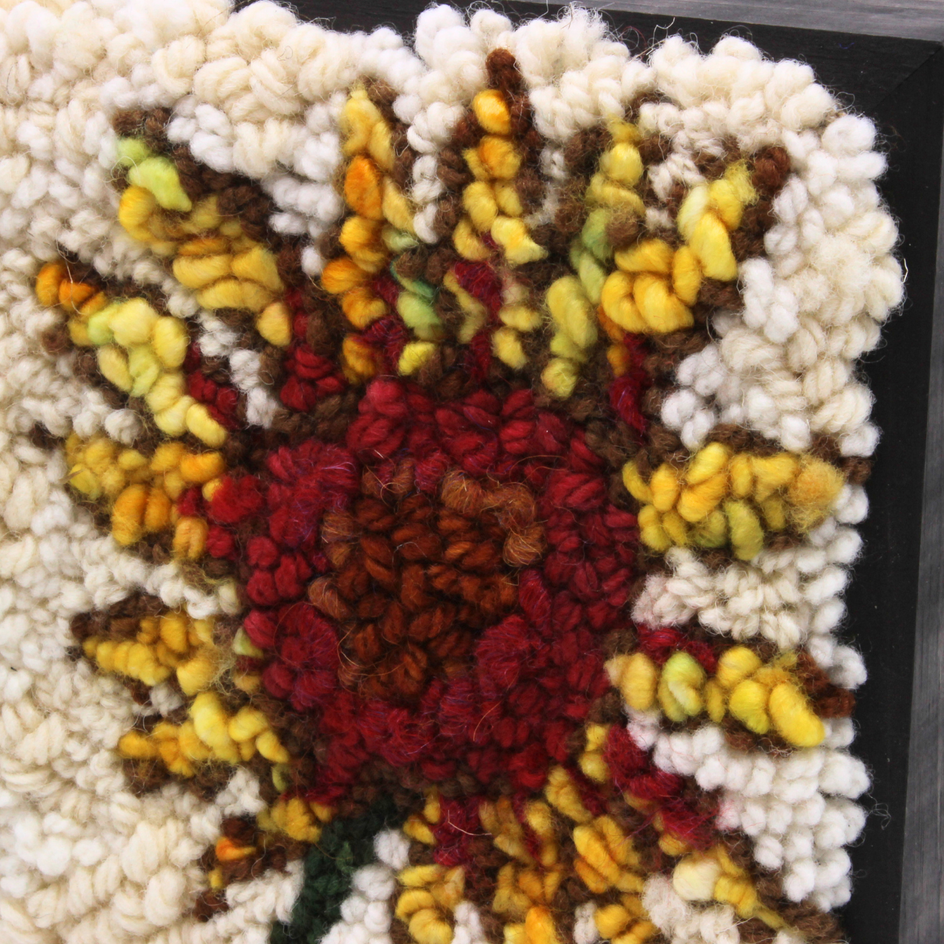 Flower - Framed Rug Hooking