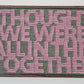 Together - Knitted wall hanging