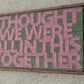 Together - Knitted wall hanging