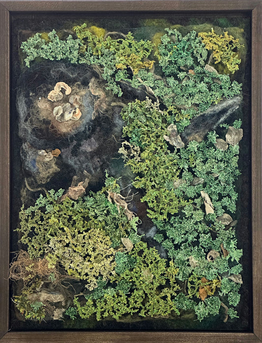 Boreal Moss - Felted Wall Hanging