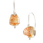 resin and silver earrings: orange 