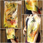Yellow, Gold, Peachy, Clematis Silk Twill Scarf