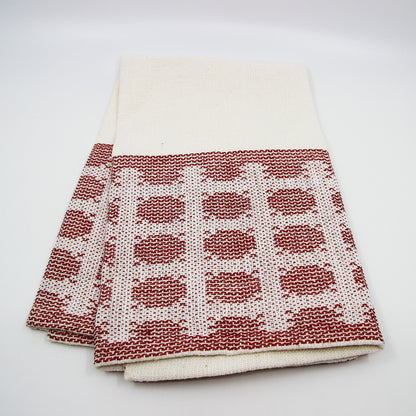 Burgundy Cotton & Linen Towel