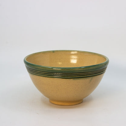 Green Yellowware Soup Bowl