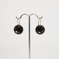 Black Gears with Copper Circles Earrings